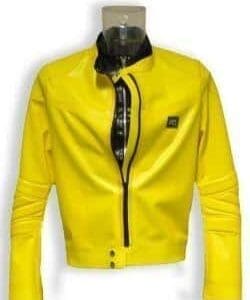 Mens Rubber Moto Jacket