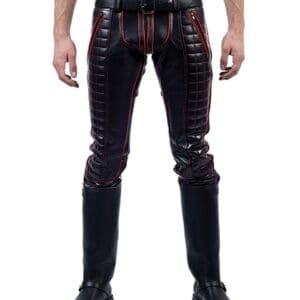 Mister B Leather Indicator Jeans Coloured Stitching-Piping