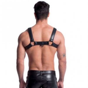 665 Vegan Bulldog Harness All Black S-M