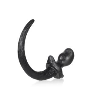 [SIL] Beagle Puppy Tail Butt Plug Black Medium