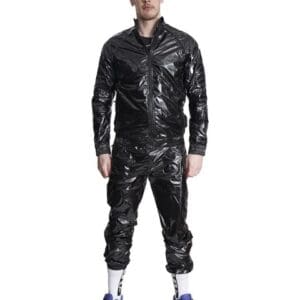 Mister B BEAT Nylon Track Suit Jacket Black Black