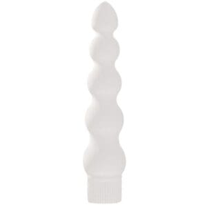 White Nights 7 Inch Ribbed Anal Vibrator
